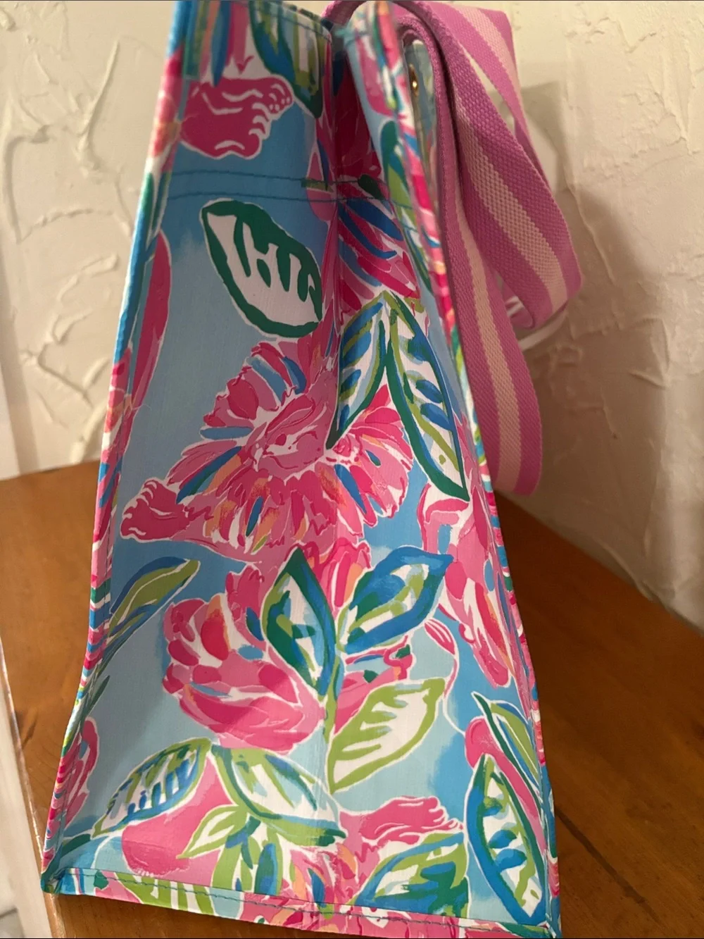 Lilly Pulitzer Pink and Blue Floral Tote